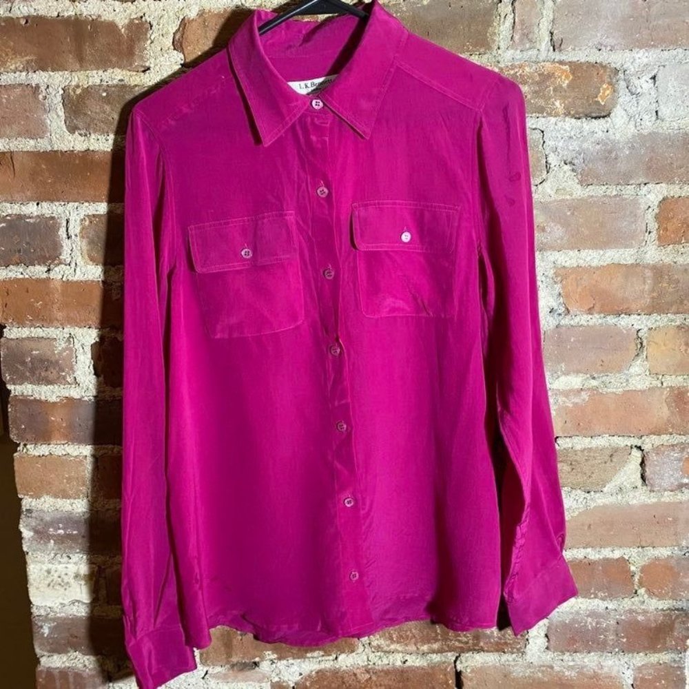 Hot Pink LK Bennett Silk Shirt 8